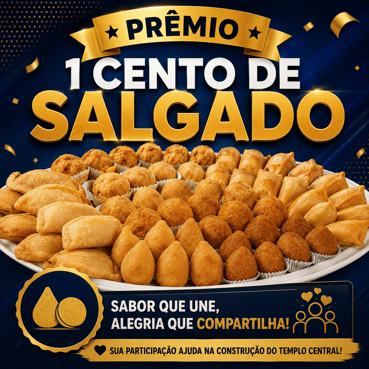 Um cento de salgado